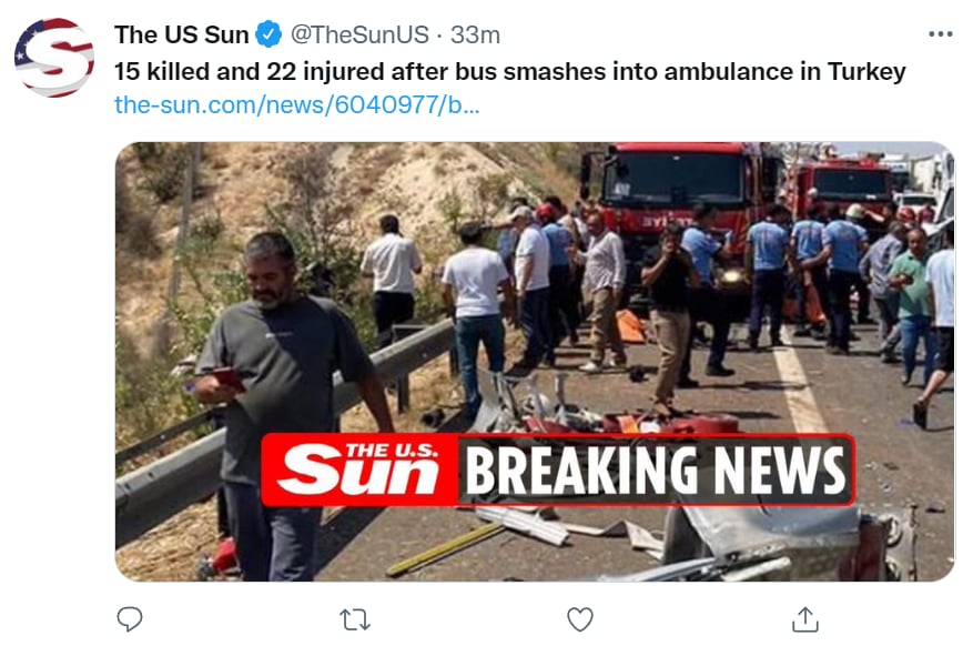 Autobús accidente Turquía