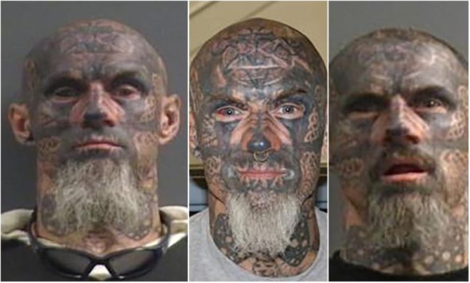 Capturan al «criminal más aterrador el mundo» por su rostro lleno de tatuajes