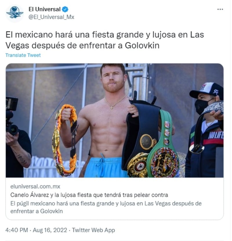 Canelo Álvarez will organize a luxurious party at the end of his fight