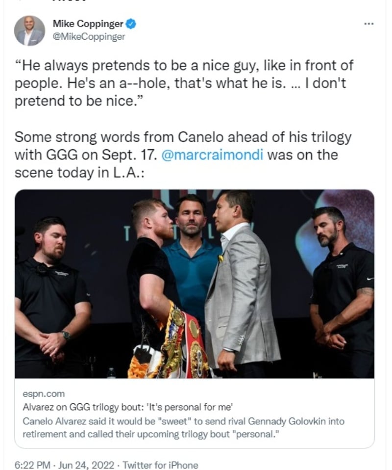 Canelo insulta GGG: La respuesta de Golovkin