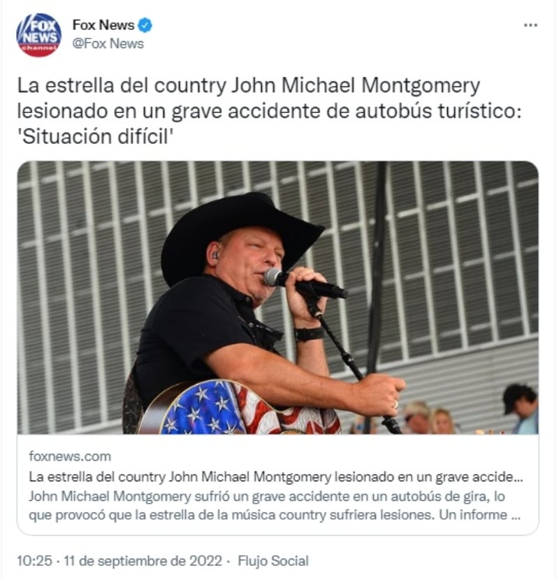 John Michael Montgomery sufre fuerte accidente