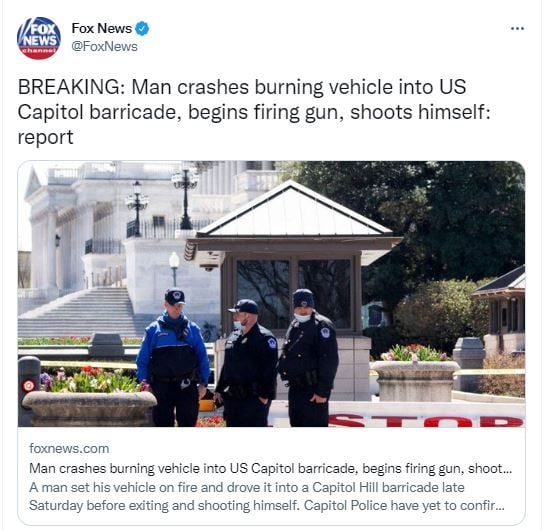 Hombre desata tiroteo al aire cerca del Capitolio