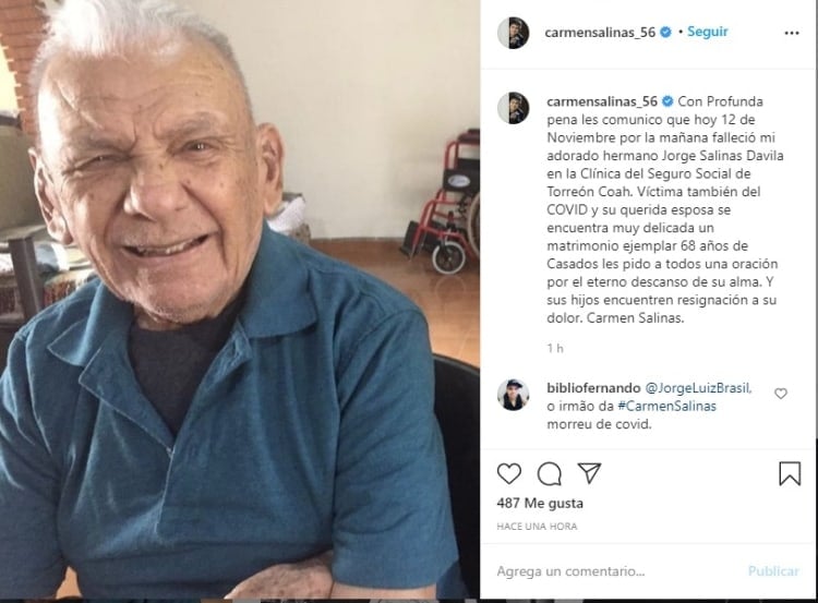 Carmen Salinas brother 1 coronavirus