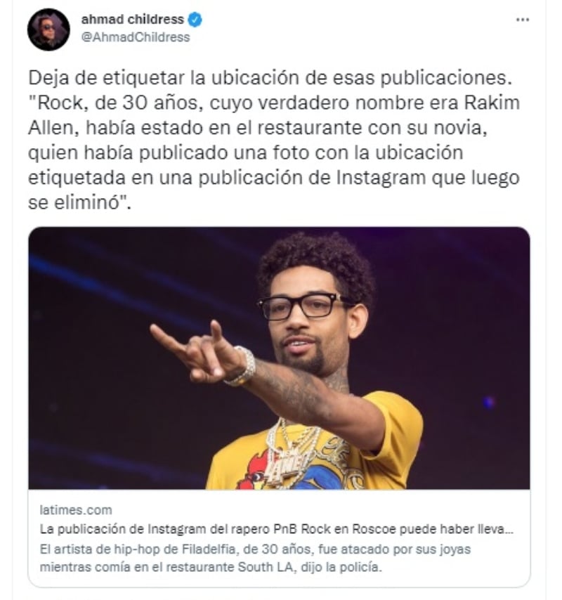 Dan a conocer la posible causa de la muerte de PnB Rock