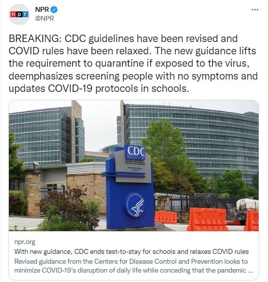 CDC anuncian eliminación de cuarentena