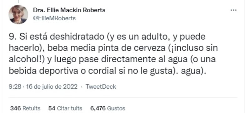Cerveza ola de calor: Médico aconseja beber alcohol