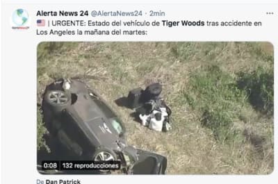 Tiger Woods is seriously injured in a car accident