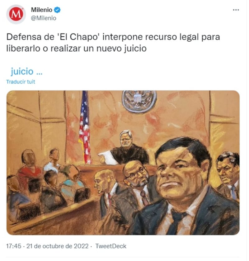 Chapo Guzmán nuevo juicio: Quiere salir de prisión