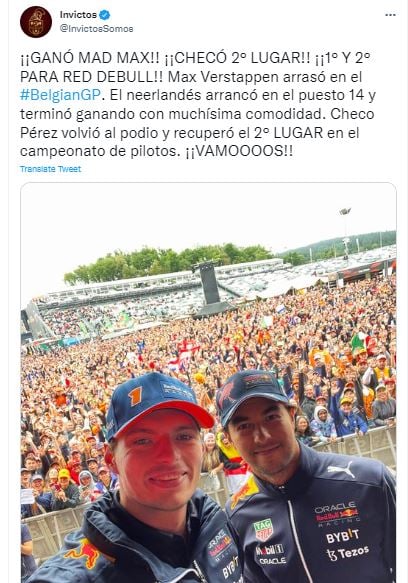 El mexicano reconoce que Max estaba “volando” en esta carrera de la F1
