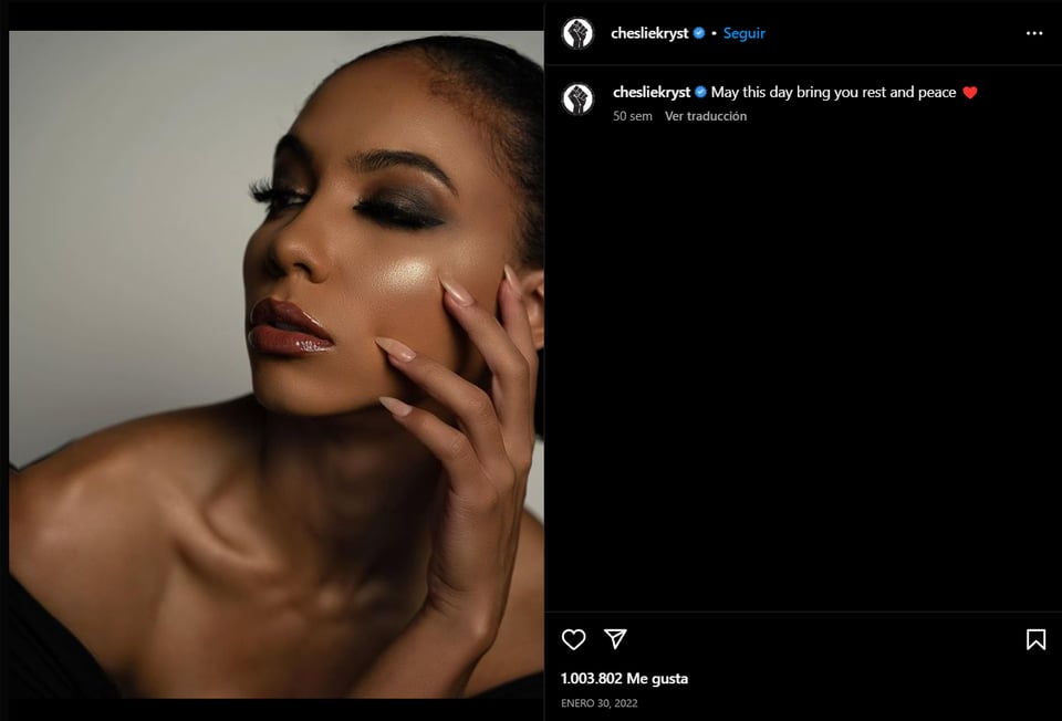 El último mensaje de la modelo publicado en redes