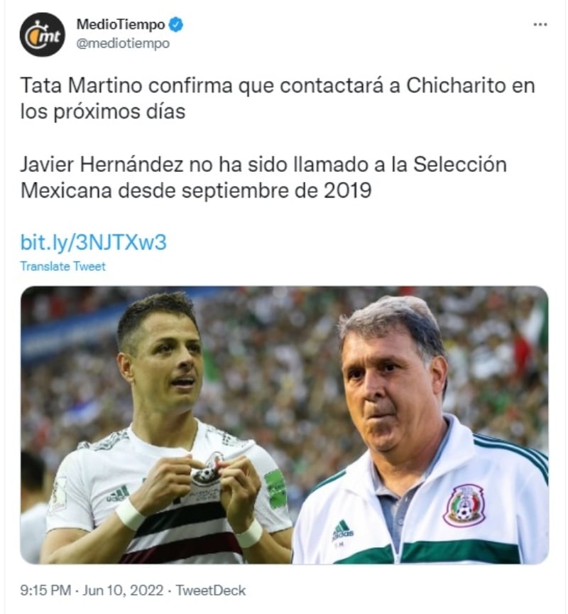 ¿Chicharito volverá a la selección mexicana?