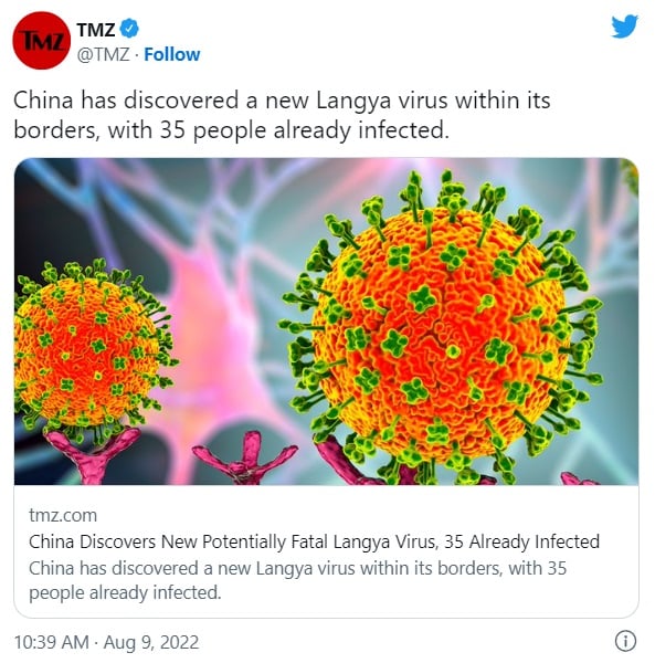 China warns of new Langya virus