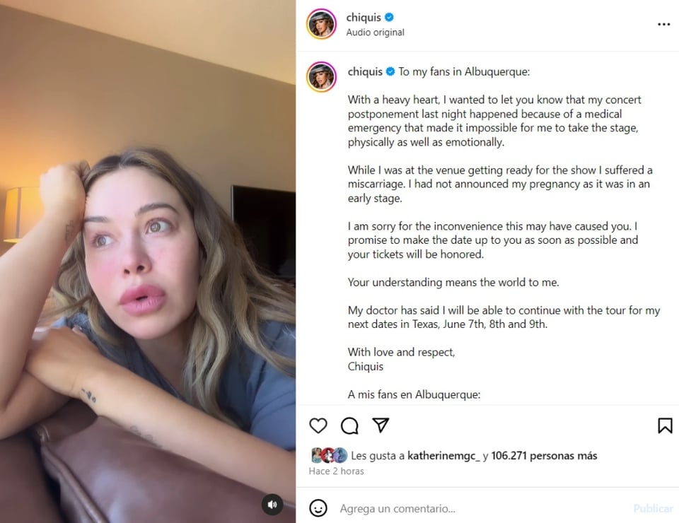 Chiquis Rivera aborto espontáneo, video, redes sociales, Instagram, MundoNOW