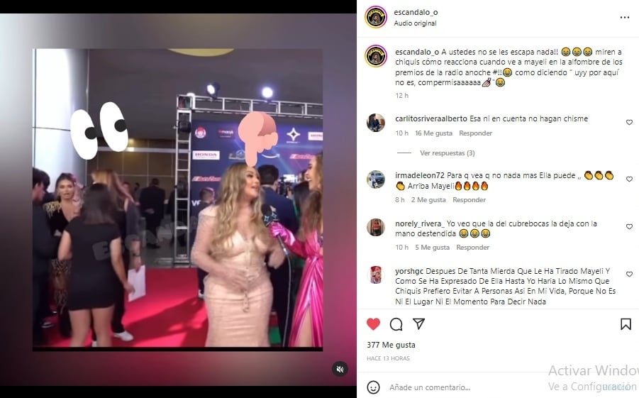Chiquis reacciona Mayeli Alonso: "Uy por aquí no es"