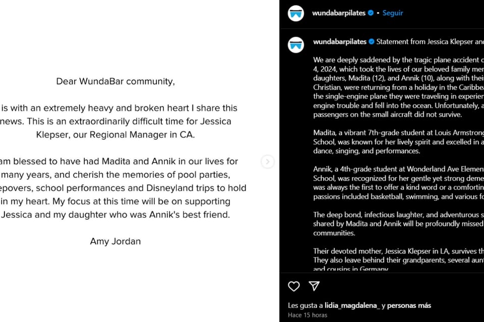Accidente, Avioneta, Muerte, Duelo, Comunicado de prensa, Familia Oliver, GoFundMe