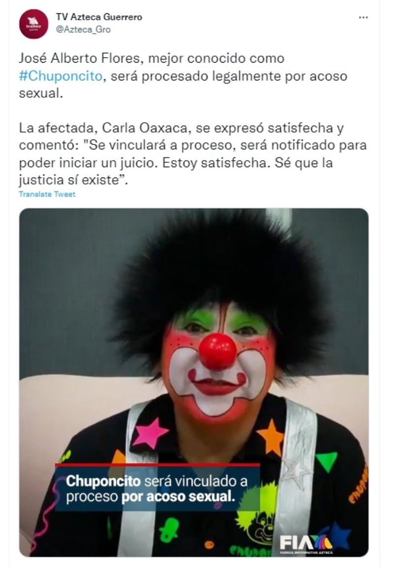 Chuponcito vinculado proceso acoso: ¿Irá a la cárcel?