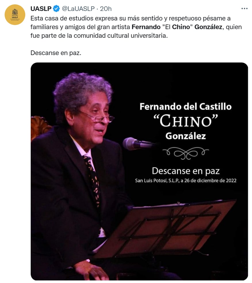 Muere Fernando ‘Chino’ González