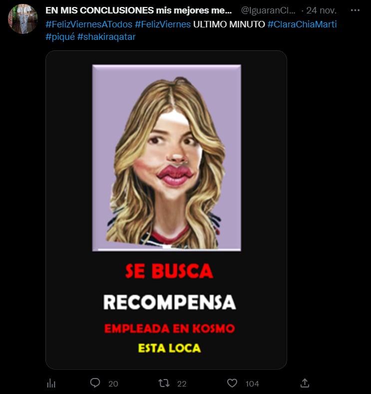 Se burlan de Clara Chía con una caricatura