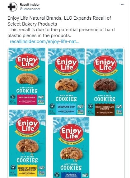 ¿Por qué se emitió el recall de las galletas horneadas?