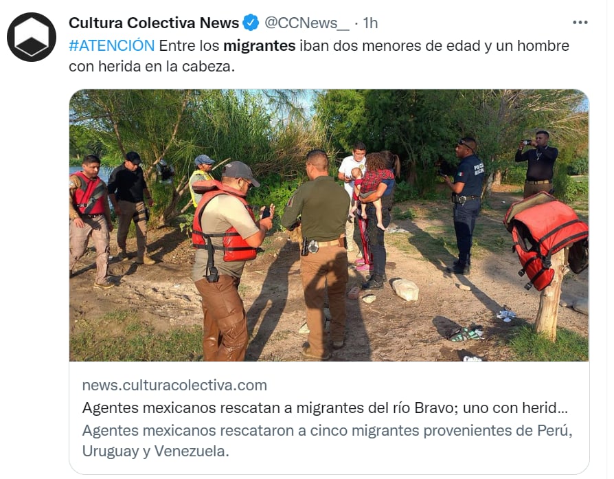 Rescatan migrantes río Bravo