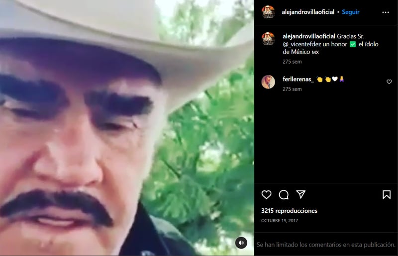 Vicente Fernández tuvo un acercamiento con sus familiares