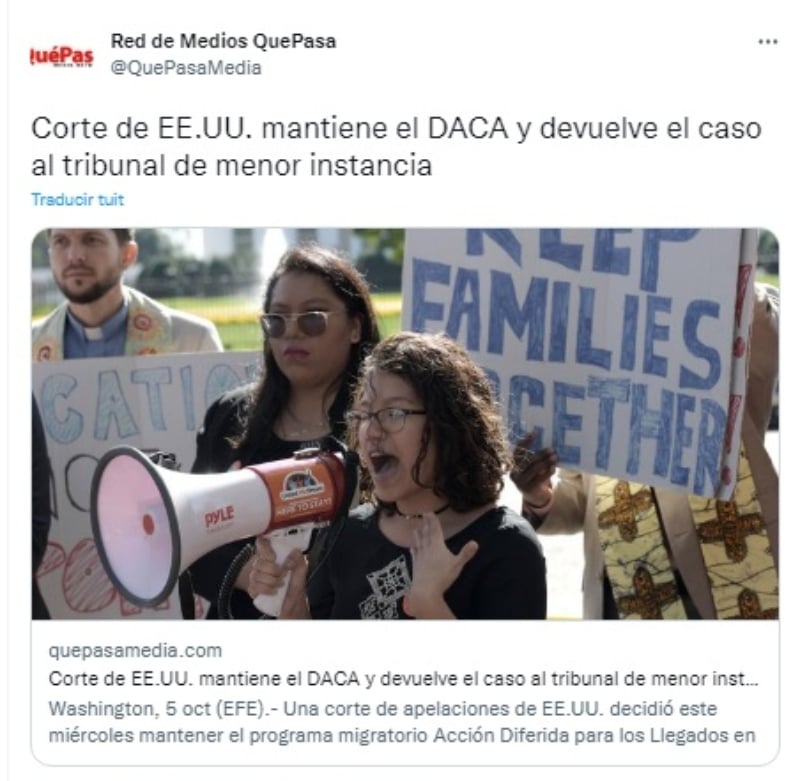 Corte de Estados Unidos mantiene DACA