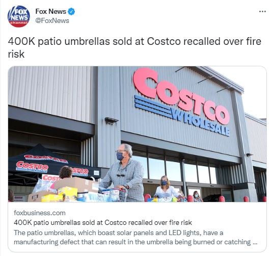 Emiten recall de artículo vendido en Costco