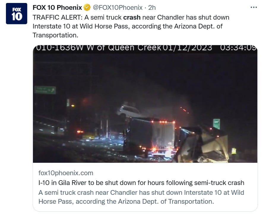 Accidente muertos Phoenix