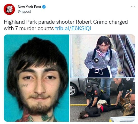Acusan al pistolero Robert Crimo III de siete cargos