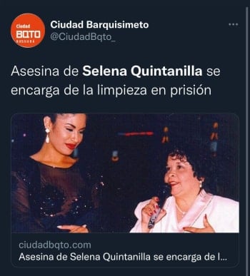 Yolanda Saldívar works as a janitor in prison after murdering Selena Quintanilla