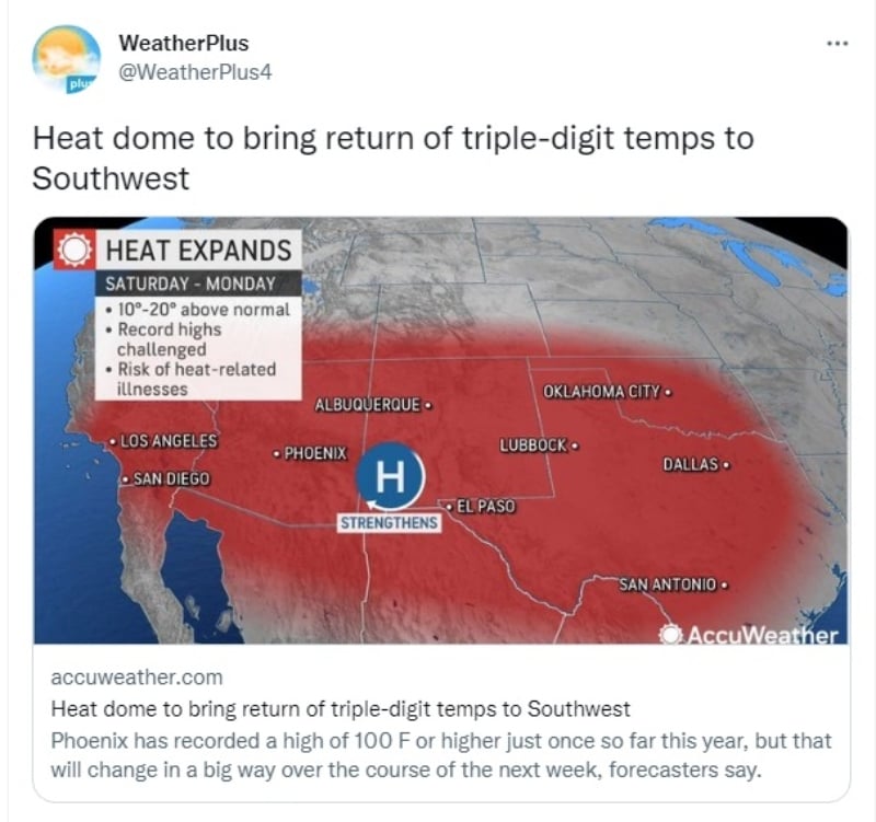 Where will the high temperatures be?