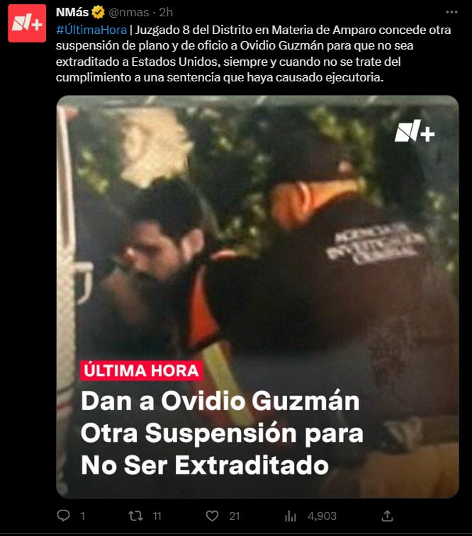 Ovidio ordenó que su anterior expediente se vinculara con el que acaban de abrir