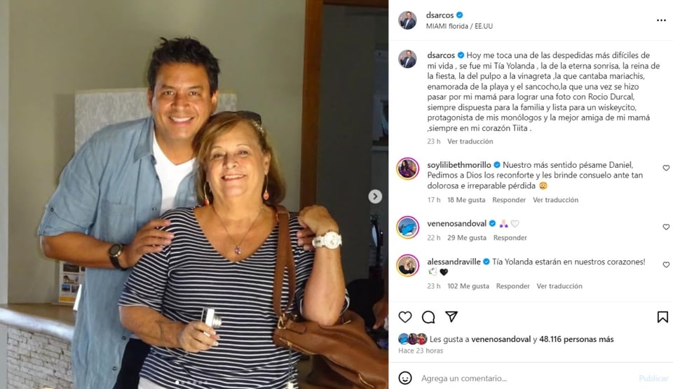 Daniel Sarcos mourning, Veneno Sandoval, Lilibeth Morillo, Ale Villegas, MundoNOW