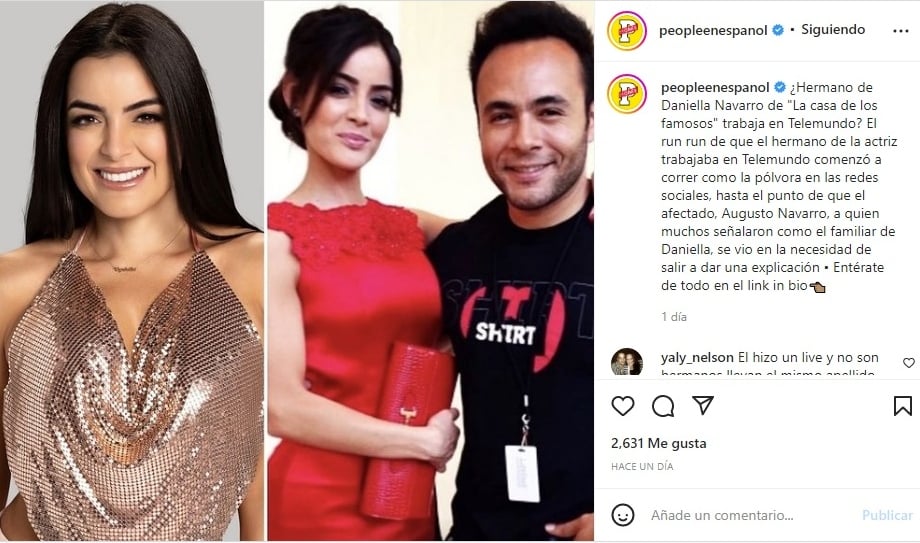 Hermano Daniella Navarro Telemundo: Augusto rompe el silencio