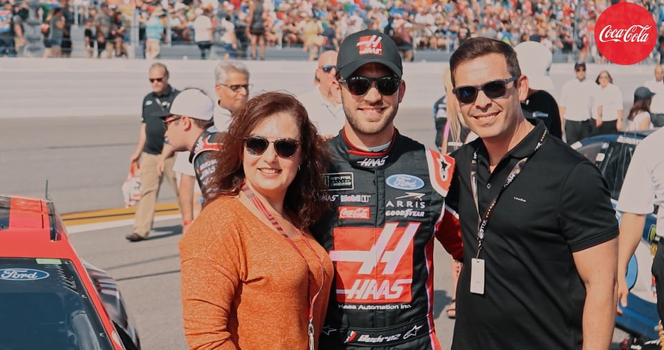 Daniel Suárez con su familia