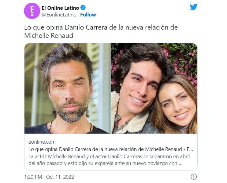 Danilo Carrera nuevo romance Michelle Renaud