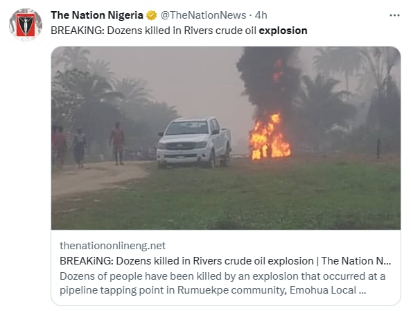 Explosión refinería Nigeria