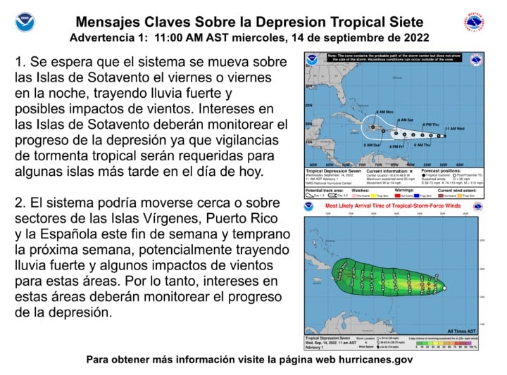depresión tropical 7 amenaza tormenta tropical