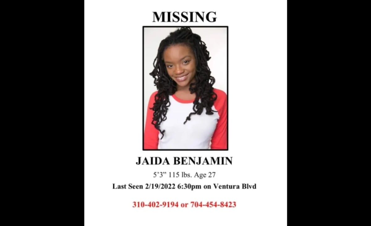 Reportan desaparición de la actriz de Family Reunion Jaida Benjamin