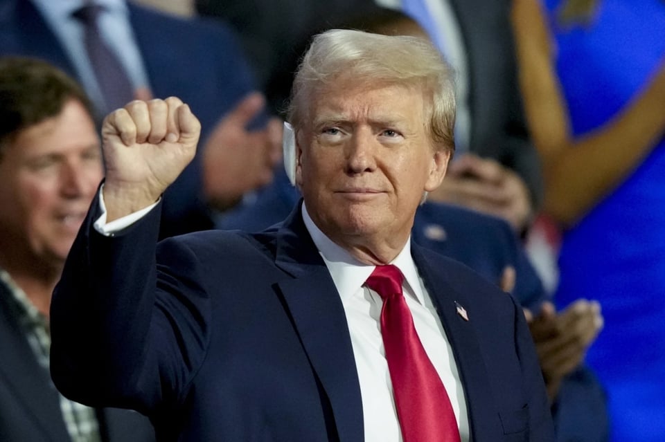 Trump hace su primera aparición en público en la convención republicana luego del atentado