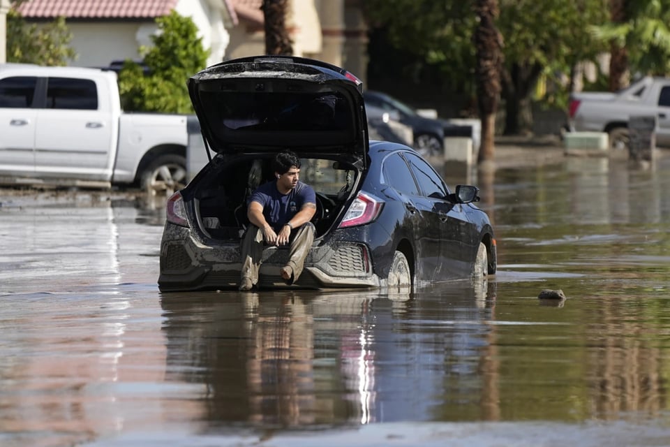 Desastre, California, tormenta, Hilary, inundaciones