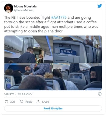 American Airlines flight diverted by passenger who wanted to open the door