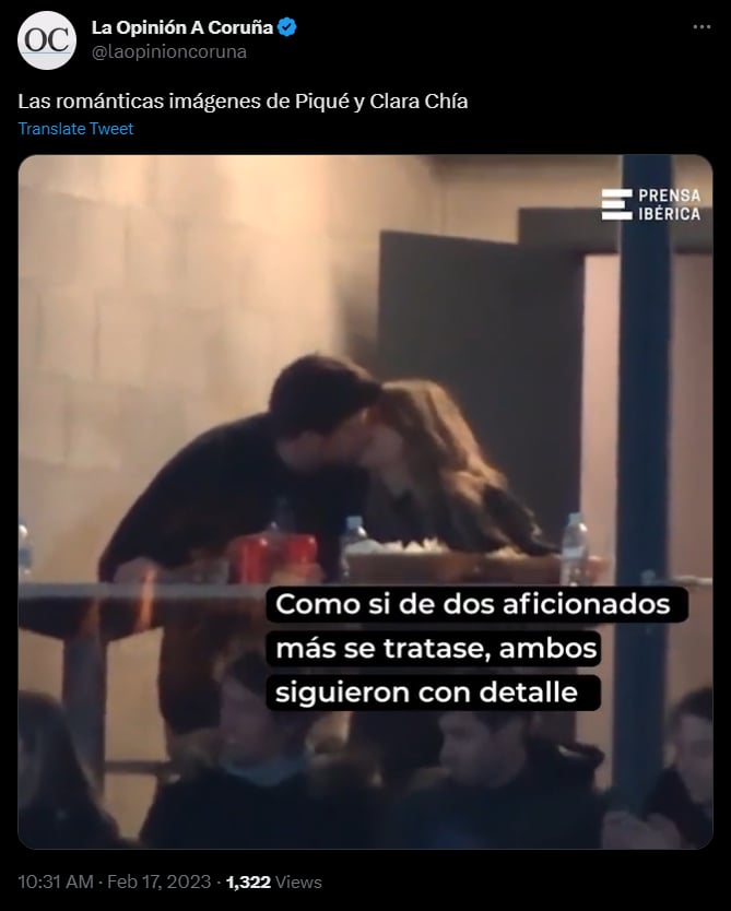 Piqué es captado teniendo apasionados besos con Clara Chía