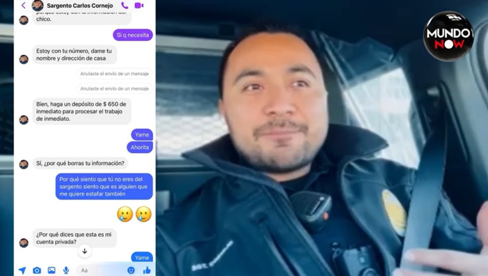 Alerta de estafa: se hacen pasar por el Sargento Cornejo para robar a hispanos