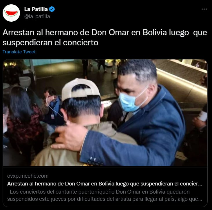 Arrestan al hermano de Don Omar en Bolivia