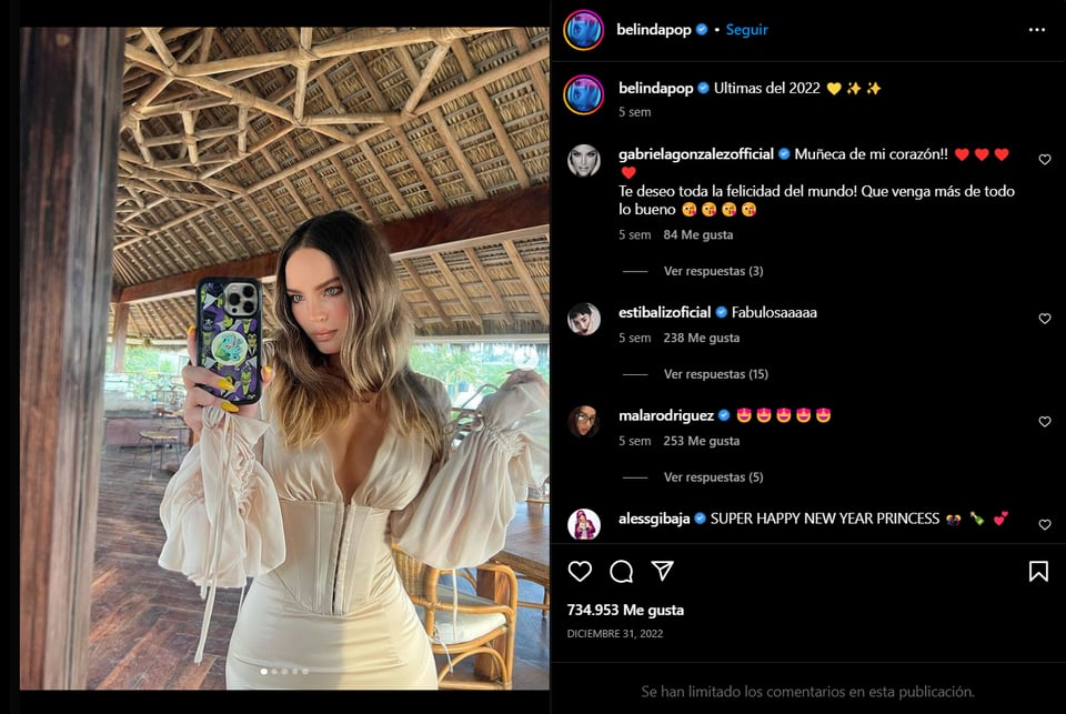 Belinda compartió otro outfit antes de acabar el año