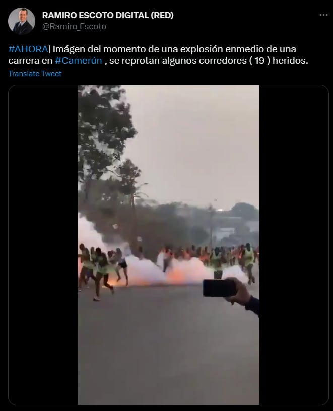 Explosión en carrera deja 18 heridos en Camerún