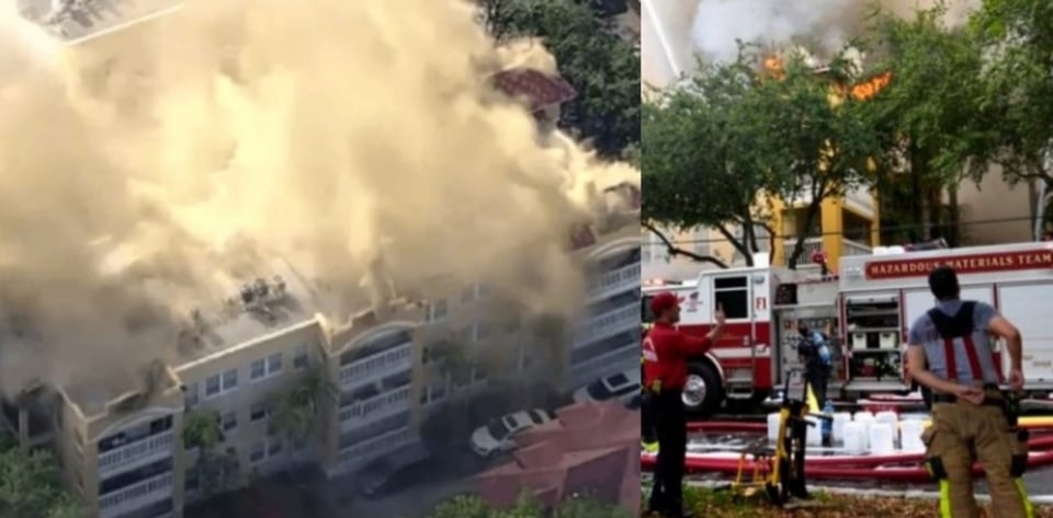Evacuan un edificio en Miami tras incendio precedido de tiroteo que dejó un herido grave