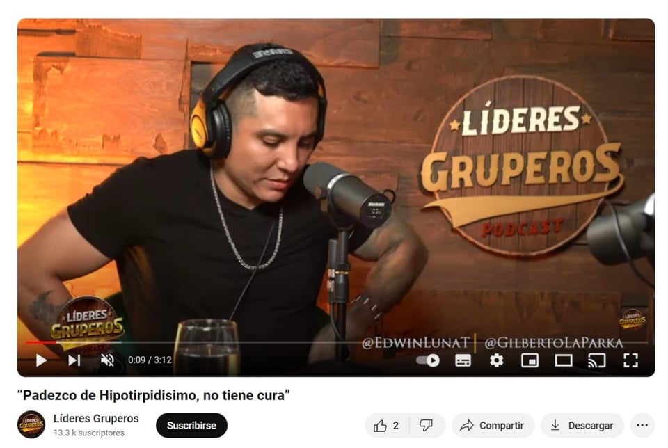cantante Edwin Luna, entrevista, Líderes gruperos, hipotiroidismo, MundoNOW