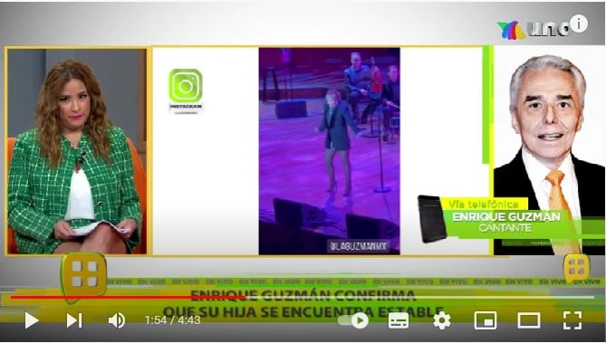 Afortunadamente la cantante mexicana se encuentra bien